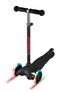 Black Rookie 3-Wheel Led Lighted Scooter