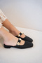 Women's Black with Flux Gold Accessories Slipper - 3