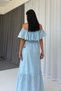 Madonna Collar Scallop Detailed Belted Dress - Blue - 5