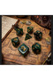 Dnd Epoxy Frp Dice Set 7-Piece Set Dnd Dice Dungeons and Dragons Tabletop Game Dice Green Marble