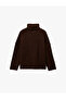 X Sima Tarkan - Long Sleeve Turtleneck Oversize Hair Knit Sweater - 3
