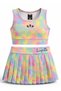 Girls' Swimsuit with Zero Sleeve Top, Shorts and Skirt 26601 Yellow - 2