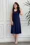 Straight Sleeveless Viscon Dress - 6