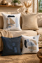 غطاء وسادة من جلد الغزال المطبوع على الوجهين مكون من 4 قطع من سلسلة الريش - PLG157