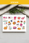 A5 20 Pieces Stickers with Character and Animal Lettering Design Pytkstkr37 - 3