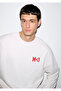 M Heart Embroidered Crew Neck Pink Sweatshirt 0S10577-70989