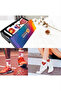 Women's Men's 6 Pairs Patterned Long Cotton Socks – Sneaker Compatible College Style - 2