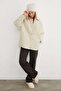 Baklava Pattern Quilted Oversized Button Coat - 5
