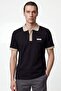 Men's Polo T-Shirt with Contrast Collar and Sleeve Detail