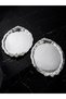 Stainless Steel 2 Pcs Oval Silver Handle Service Presentation Table