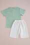 Striped Muslin Fabric Boys' 2-Piece Set - 5
