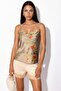 Floral Print Satin Blouse