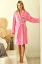 "Cherry Much" Women's Bathrobe Set with Hair Bonnet - 4