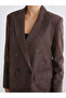 Quality Pieces from Çelebi Store Double Breasted Roba Collar Women's Velvet Blazer Jacket - 4