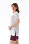 Basic Crew Neck Lycra Casual T-Shirt with Side Slits - 2