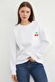 3 Yarn Cherry B Printed O Oversized Sweatshirt