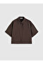 Lcw Vision Brown Modal Blend Crop Women's Shirt - 5