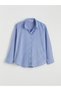 Alita City Xside Blue Striped Oversize Oxford Women's Shirt with a Difference - 4
