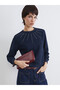Esvab • Modern & Distinctive Zero Roba Collar Stone-Embellished Women's Sweatshirt - 2