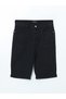 Two Mt Shop Quality Lcw Jeans Black Denim Straight Bermuda Women's Jean Shorts - 5
