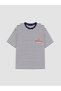 Two Mt Shop Quality Striped Oversize 100% Cotton Women's T-Shirt - 5