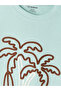 Original Oval Collar Embroidered Boys' T-Shirt - 3