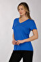 Basic Viscose V-Neck T-Shirt - 4