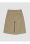 Alita City Farkıyla Lcw Jeans Khaki Denim Straight Loose & Baggy Women's Jean Shorts - 5