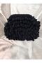 Puffy Bag Black Color Hand Knitted