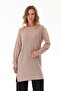Bürümcük Fabric Crew Neck Tunic with Slits on the Sides - 4