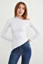 Basic Asymmetric Slit One Shoulder Blouse - 3