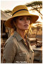 Unisex Wide Brim Mesh Foldable Safari Sun Hat Adjustable Drawstring Camping and Fishing Hat - 8