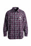 Men's Res City Printed Oversize Shirt Claret Red - 6