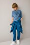 100% Cotton New Regular Fit Crew Neck Printed Short Sleeve Blue T-Shirt Boy's H9897A826Au - 2