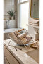 White Metal Multi-Purpose Organizer Basket with Wooden Handle | Luxury Thermoplastic Coating Stainless |   White - 2