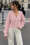 Powder Long Sleeve Buttoned Crop Cardigan Mg2198