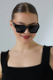 Women's uv400 square black lens sunglasses 23022 c2 - dark tint - 5