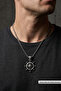 Compass Rudder Handcrafted Stainless Steel Chain Men's Necklace - 2