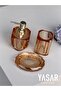 Clarion Acrylic Bathroom Set Amber 3 Pieces - 5