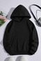 Black Plain Hooded Oversize Sweatshirt