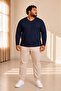 Men's Plus Size Oversize Long Sleeve V Neck T-Shirt 3XL 4XL 5XL 6XL 7XL 8XL 9XL