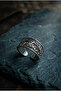 Special Design Masculine Adjustable Men's Ring with Mythological Tree of Life Motif