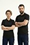 Black Polo Collar Short Sleeve Work T-Shirt Combed Cotton Fabric