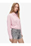 Comfortable Fit Classic Collar Gathered Detail Poplin Long Sleeve Shirt - 2