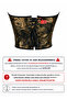 Black Jacquard Patterned Women's Corset - 8