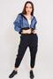 Crop Hooded Cardigan, Indigo (B20-501301) - 4