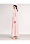 Striped Stone Detailed Long Hijab Dress - 3