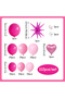Other As picture 112pcs pink Balloon Arch wreath set, pink ballo with rose exploding stars and pink - 2