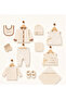 Babynova Bear Patterned 100% Cotton Premium Baby Boy Hospital Release Outfit - 3
