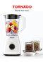 Blender 1.5L Plastic Jar, 500W, 2 Speeds + Pulse, 2 Mills, White